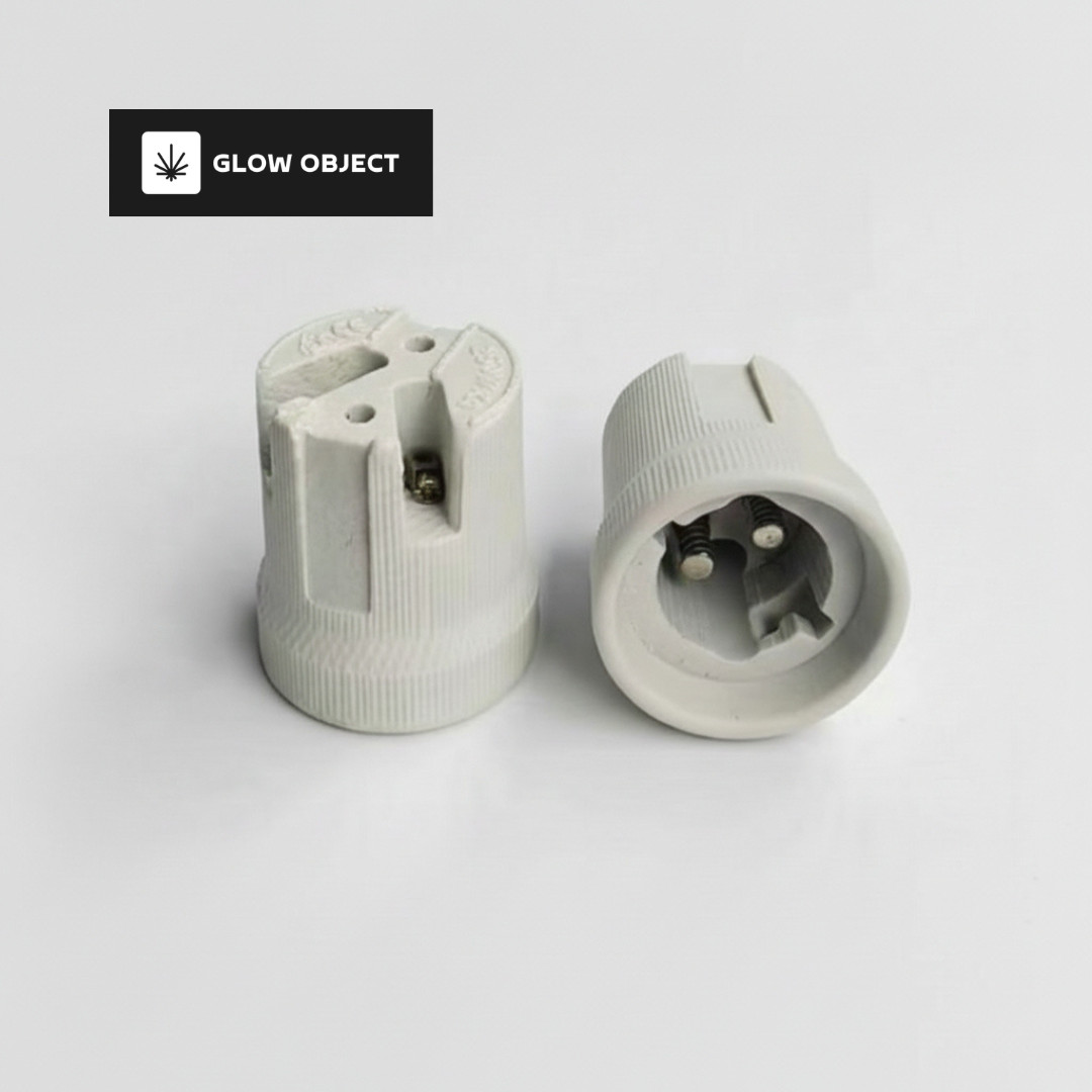 [2 Pack] All Ceramic BY22D Bayonet Socket with stand base for Light Bulb/LED