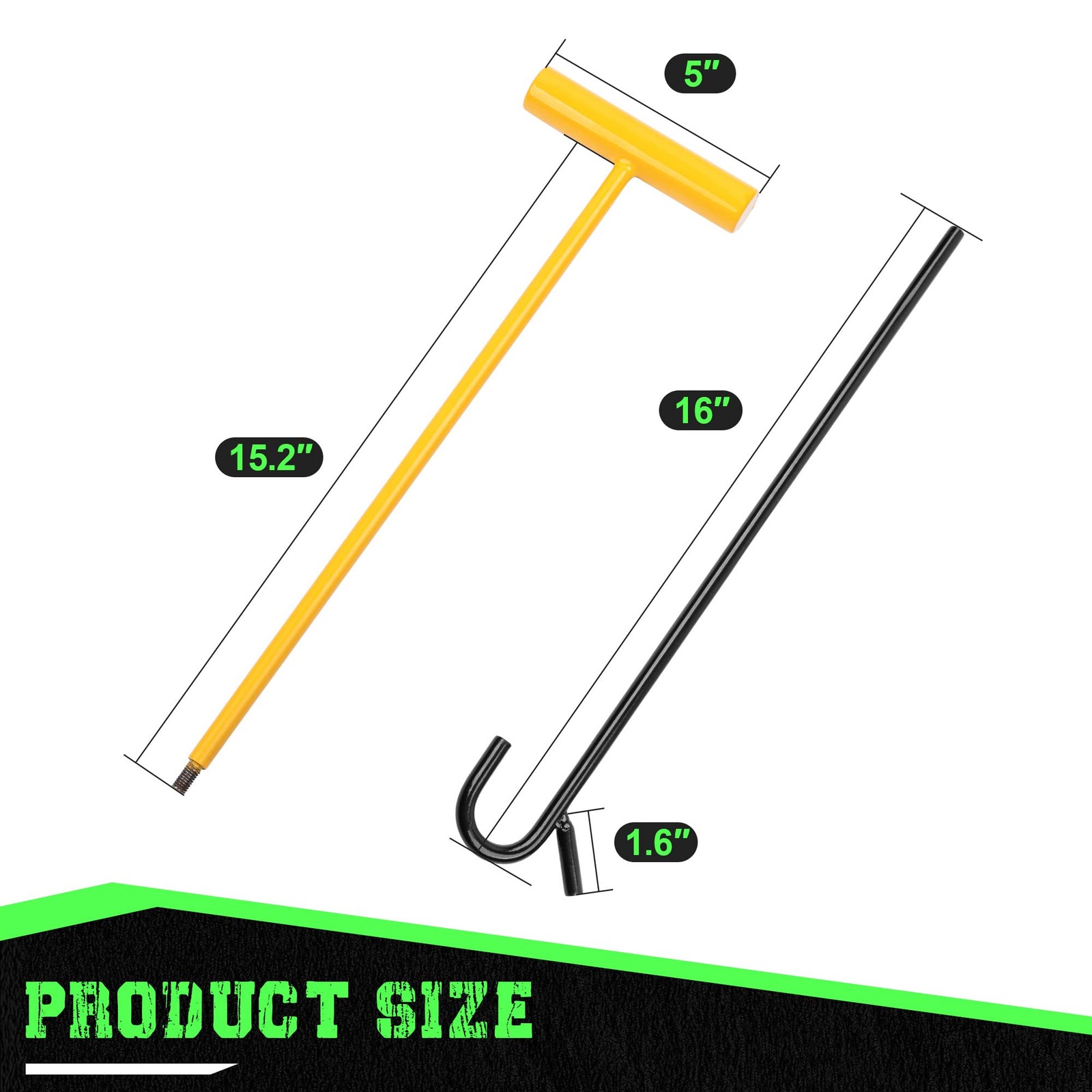 AUTOSwpozo 5th Wheel Pin Puller, 2 Pack 32" Solid Steel Chrome Plated 2-Pack