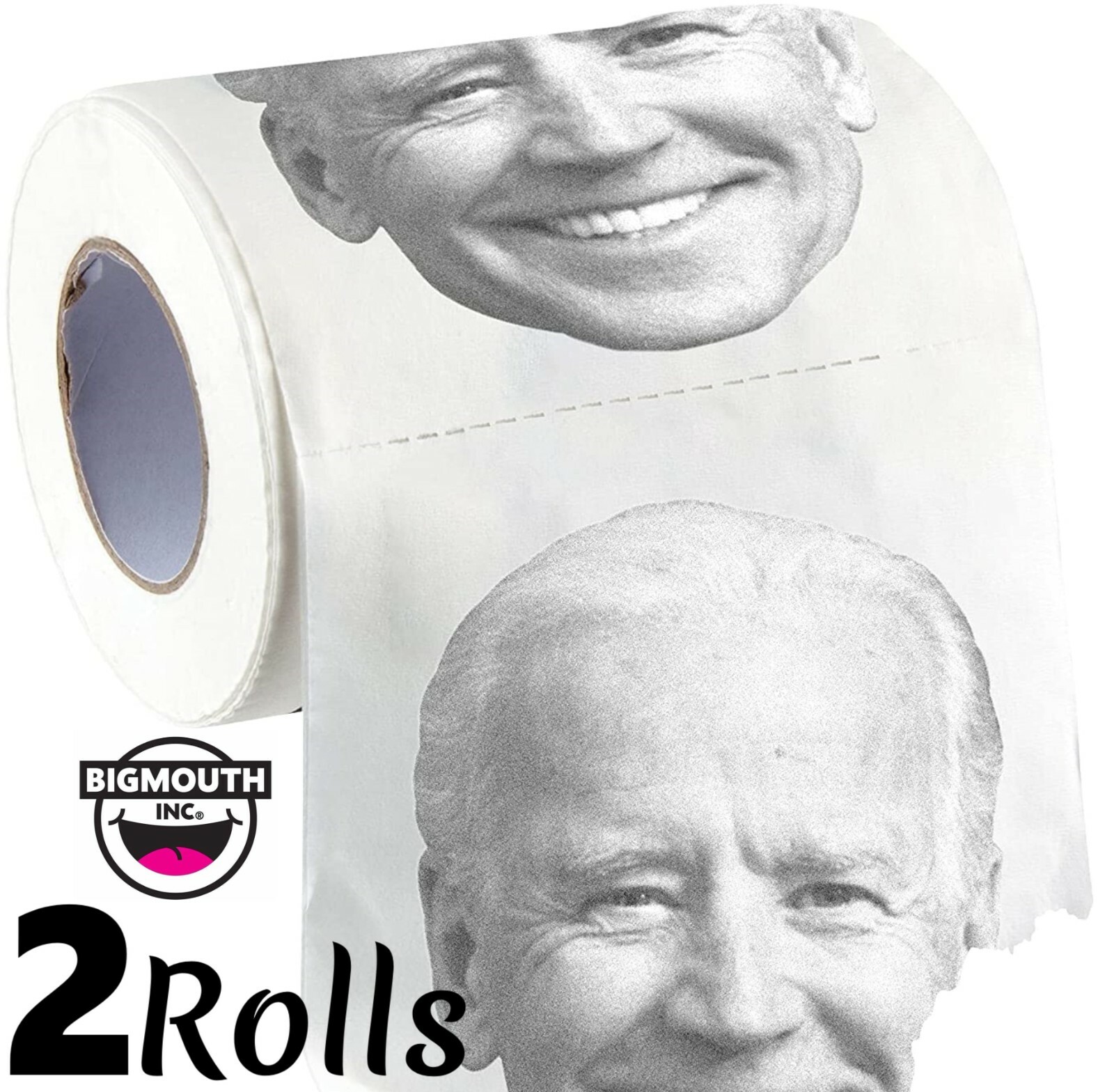 2 President Joe Biden Toilet Paper Rolls ~ Party Gag Gift Prank Joke BigMouth