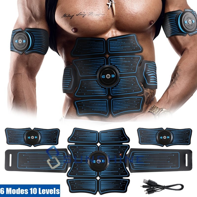 EMS Abdominal Toning Trainer ABS Muscle Stimulator Toner Fitness Binder Gym Belt
