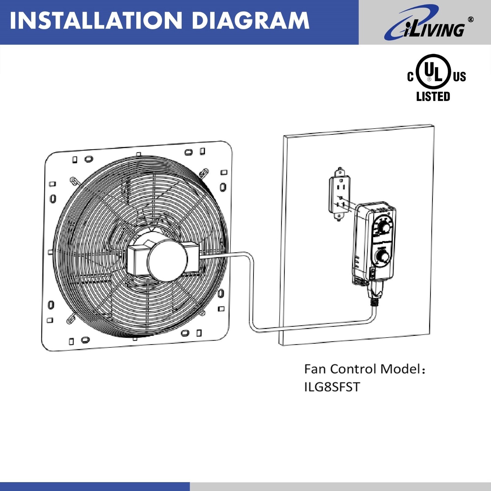 iLIVING Exhaust Fan Thermospeed™ Controller