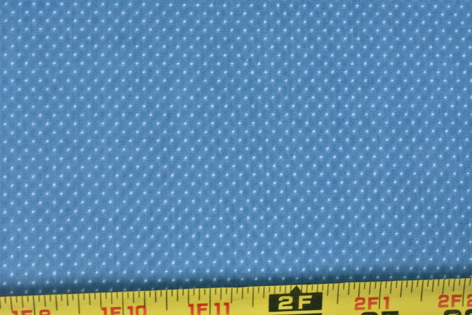 28" Long, Vintage, White Pin-Dots on Turquoise Light-Weight Cotton, P5780