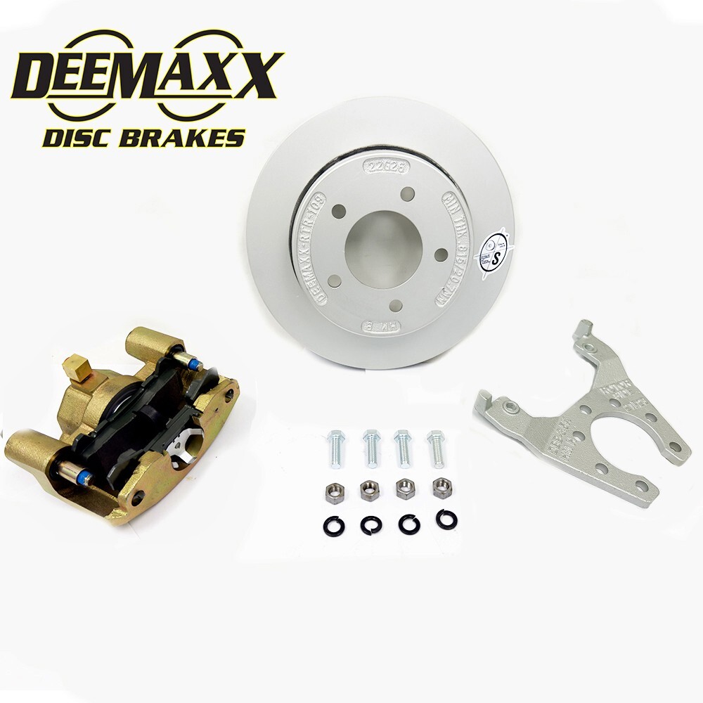 DeeMaxx 3,500 lbs. Slip Over Trailer Axle Gold Finish Disc Brake Kit