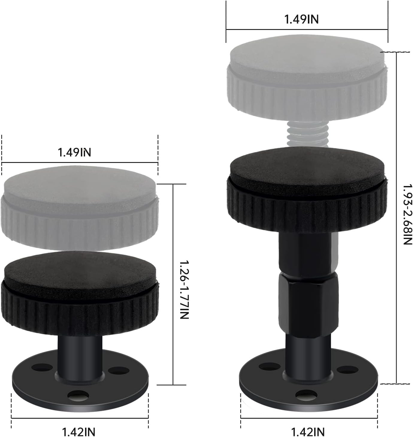4Pcs Headboard Stoppers for Wall, Adjustable Headboard Stoppers, Bed Noise St...