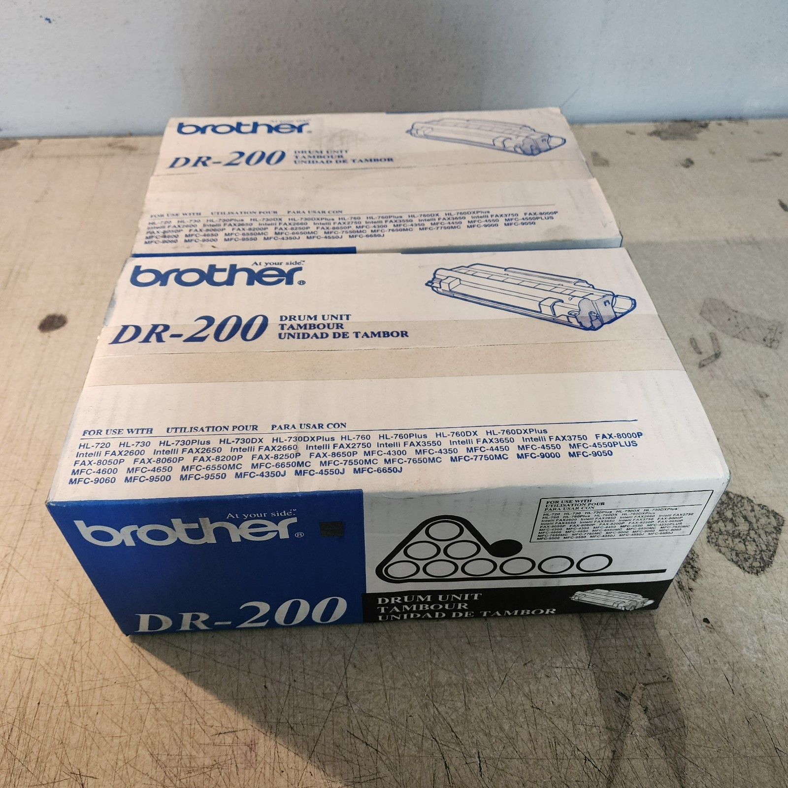 Brother DR-200 PPF 2600 2750 3550 Drum Unit Genuine New OeM Sealed Box Set Of 2