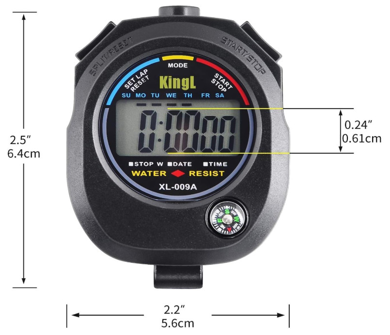 KingL Digital Stopwatch Timer - Interval Timer with Large Display.