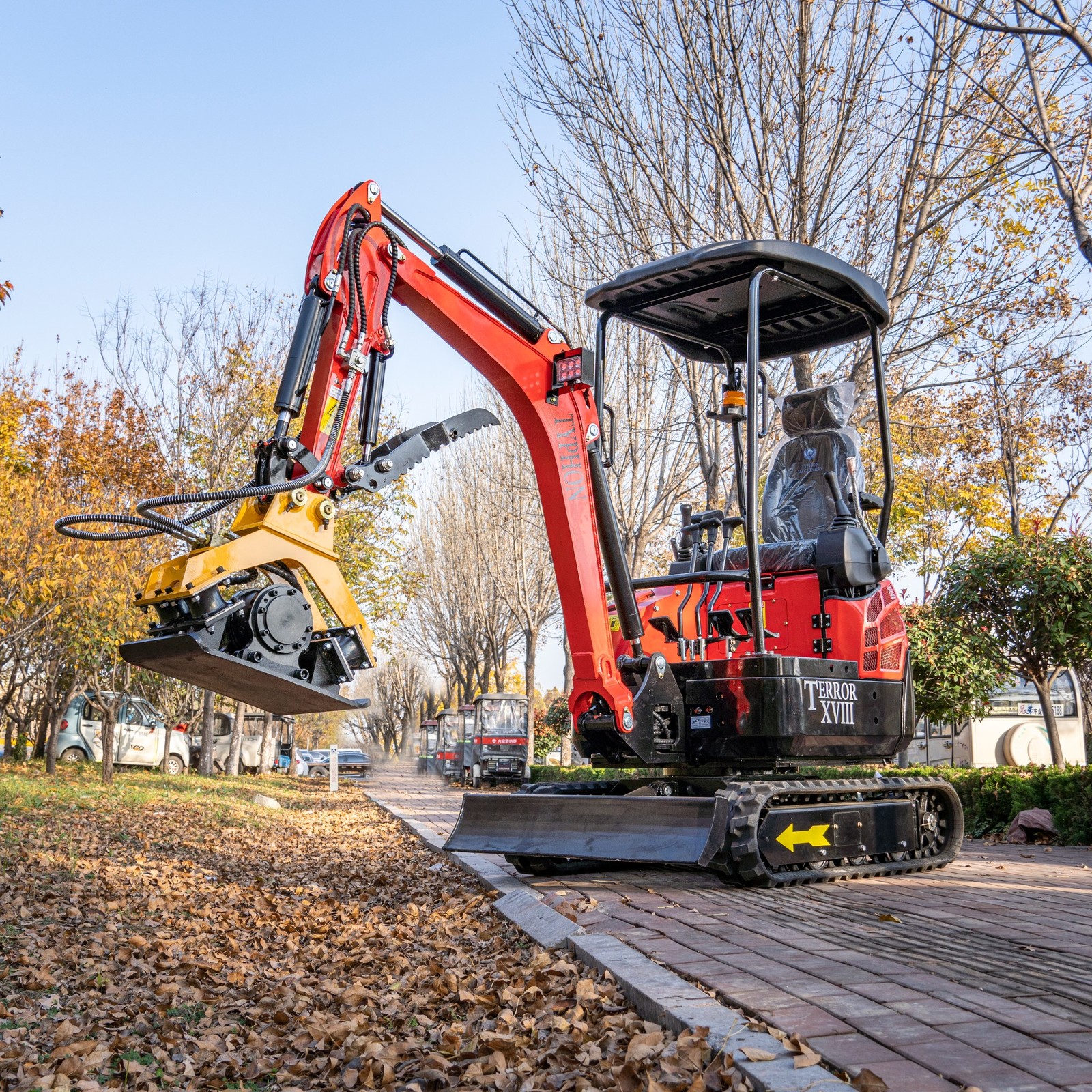 Heavy Duty Hydraulic Compactor Attachment Ft With 1-2 Ton TYPHON Mini Excavators