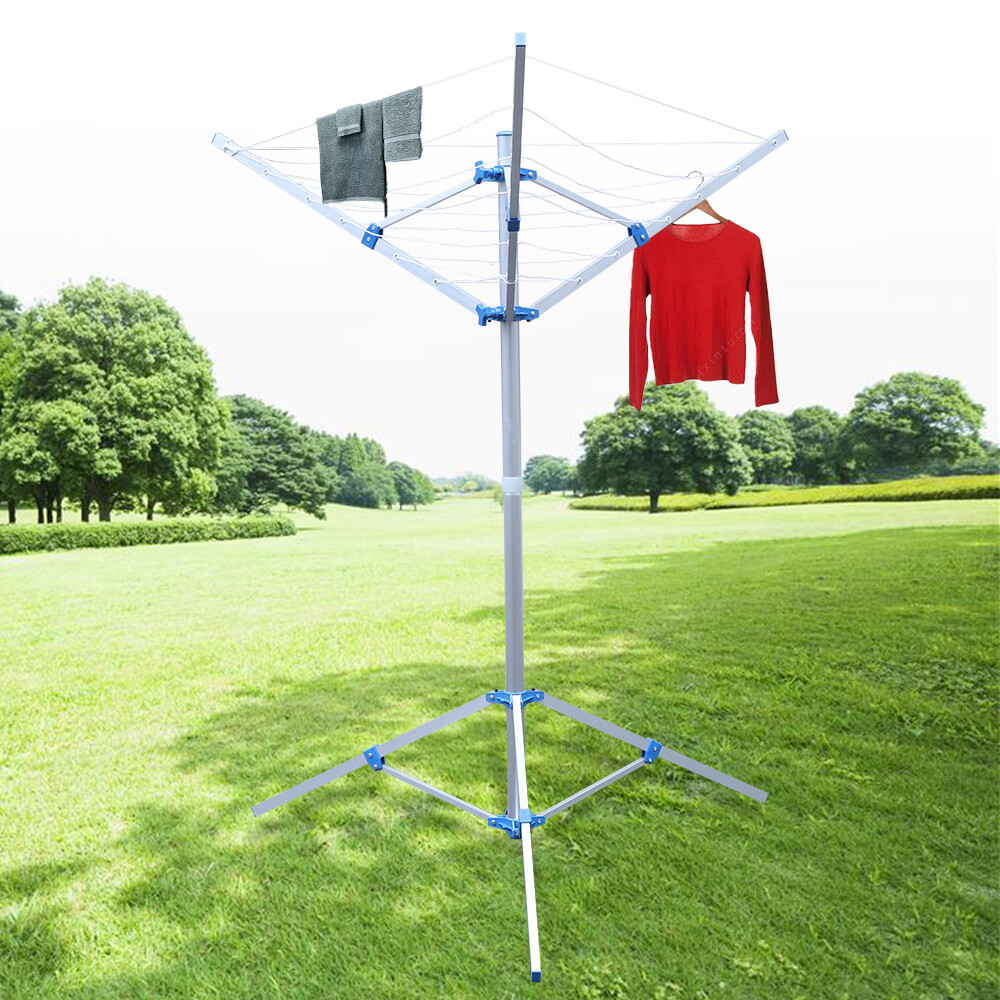 Rotary Clothesline Dryer Laundry Rack Folding Clothes Drying Umbrella 60" 3 Arms