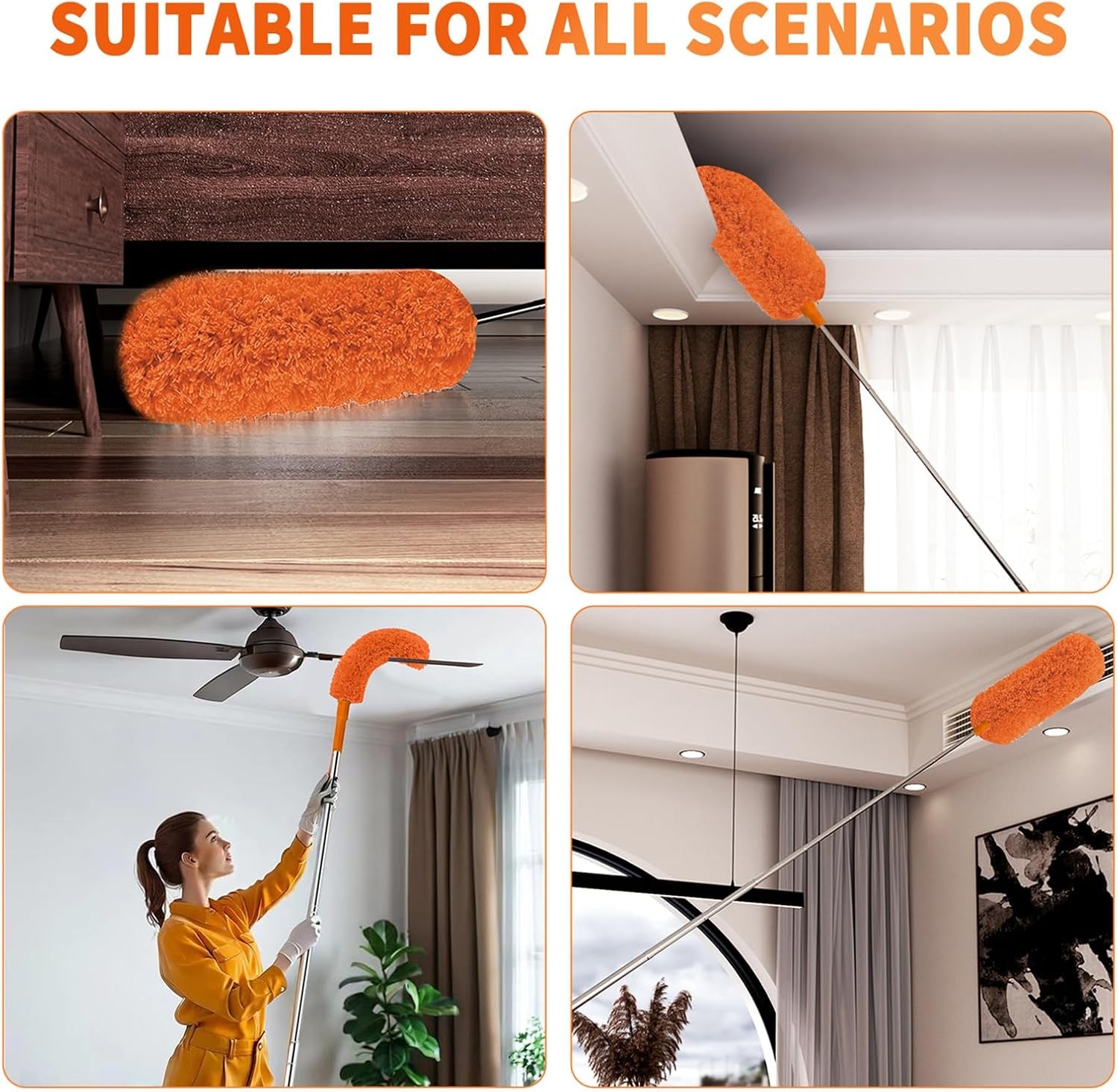 Telescoping Cobweb Duster with Extension Pole
