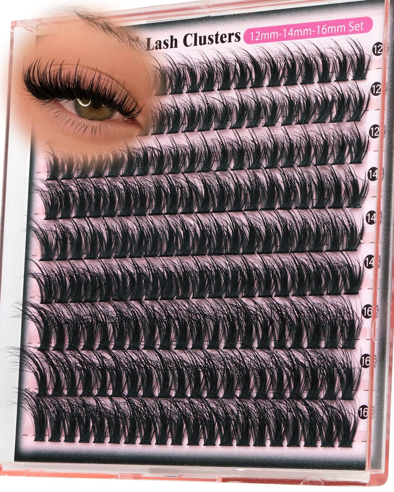 Goddvenus Spider Lash Clusters Wispy Eyelash 1 count (Pack of 180), black