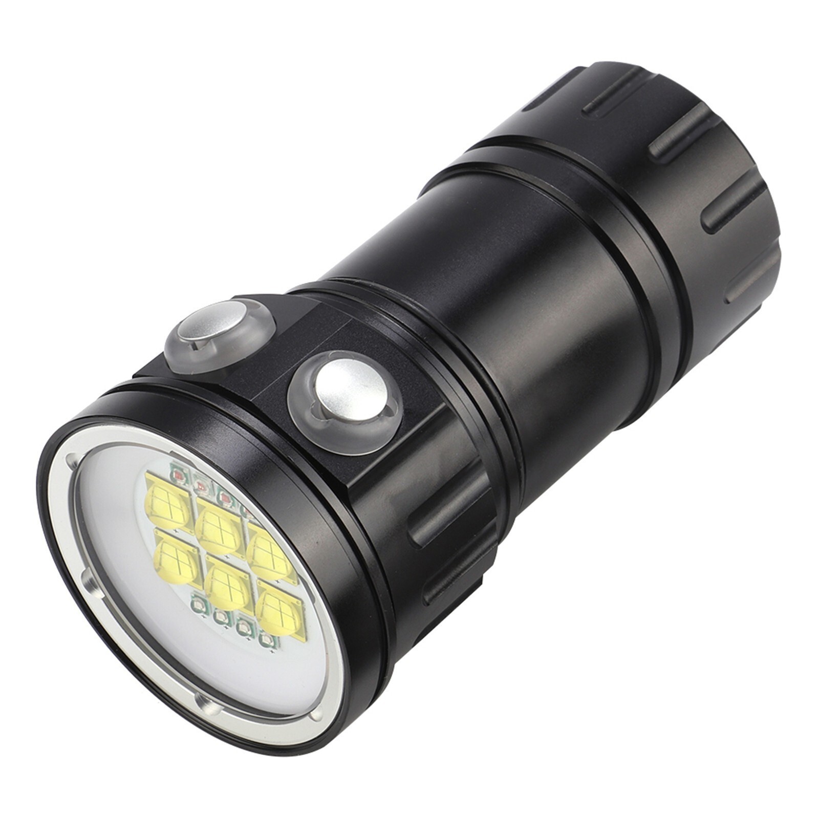 Outdoor Waterproof LED Diving Flashlight Red Blue White Light Torch Underwater