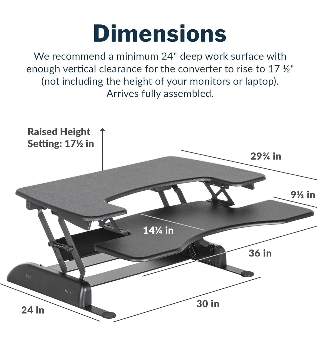 VariDesk Pro Plus 36 Electric