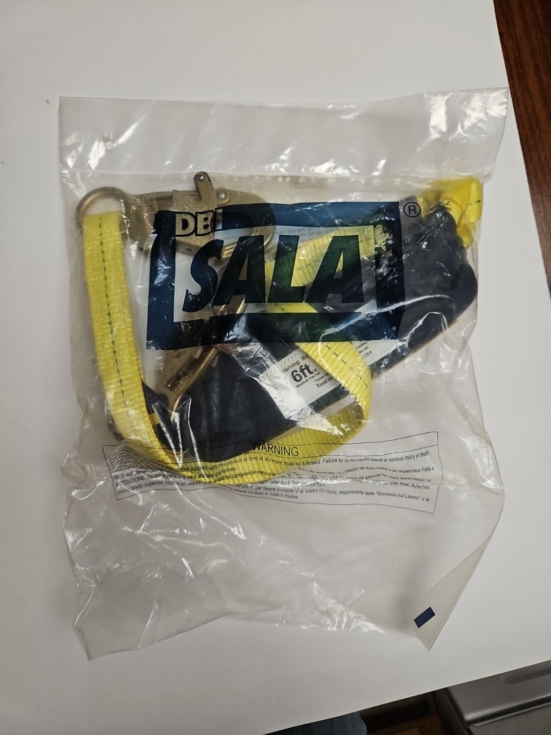 DBI SALA 6' Length EZ Stop II 1249251 Tie Back Shock Absorbing Lanyard