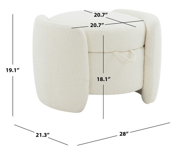 Safavieh Danianna Boucle Ottoman, Reduced Price 2172722864 SFV4804A