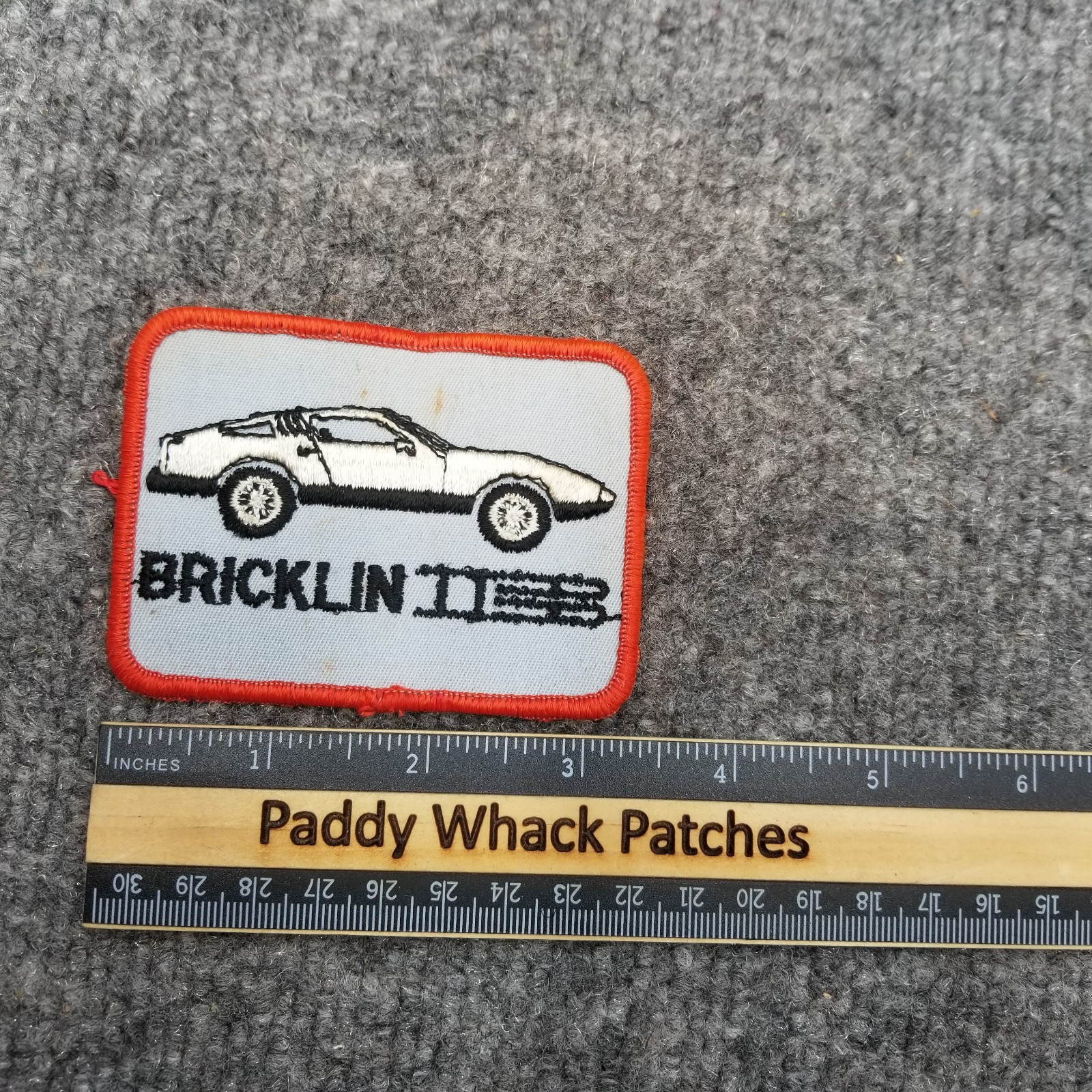 Vintage Bricklin Patch Car Auto 70s 80s Automobile Racing AD8a
