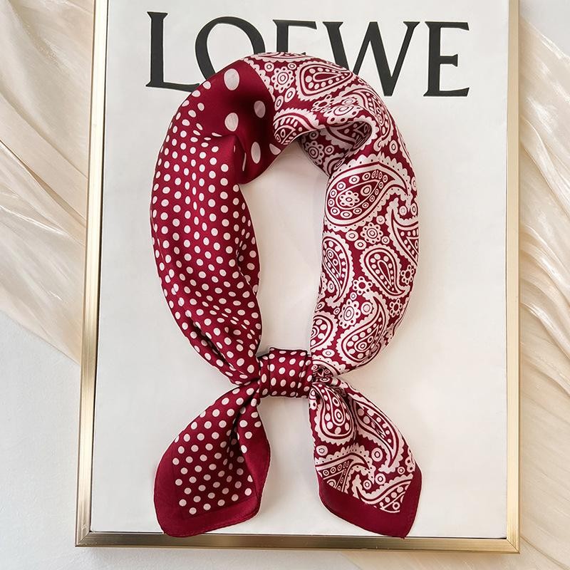 Women Silk Square Scarf 70x70cm Printed Head Neck Hair Wrap Fashion Shawl