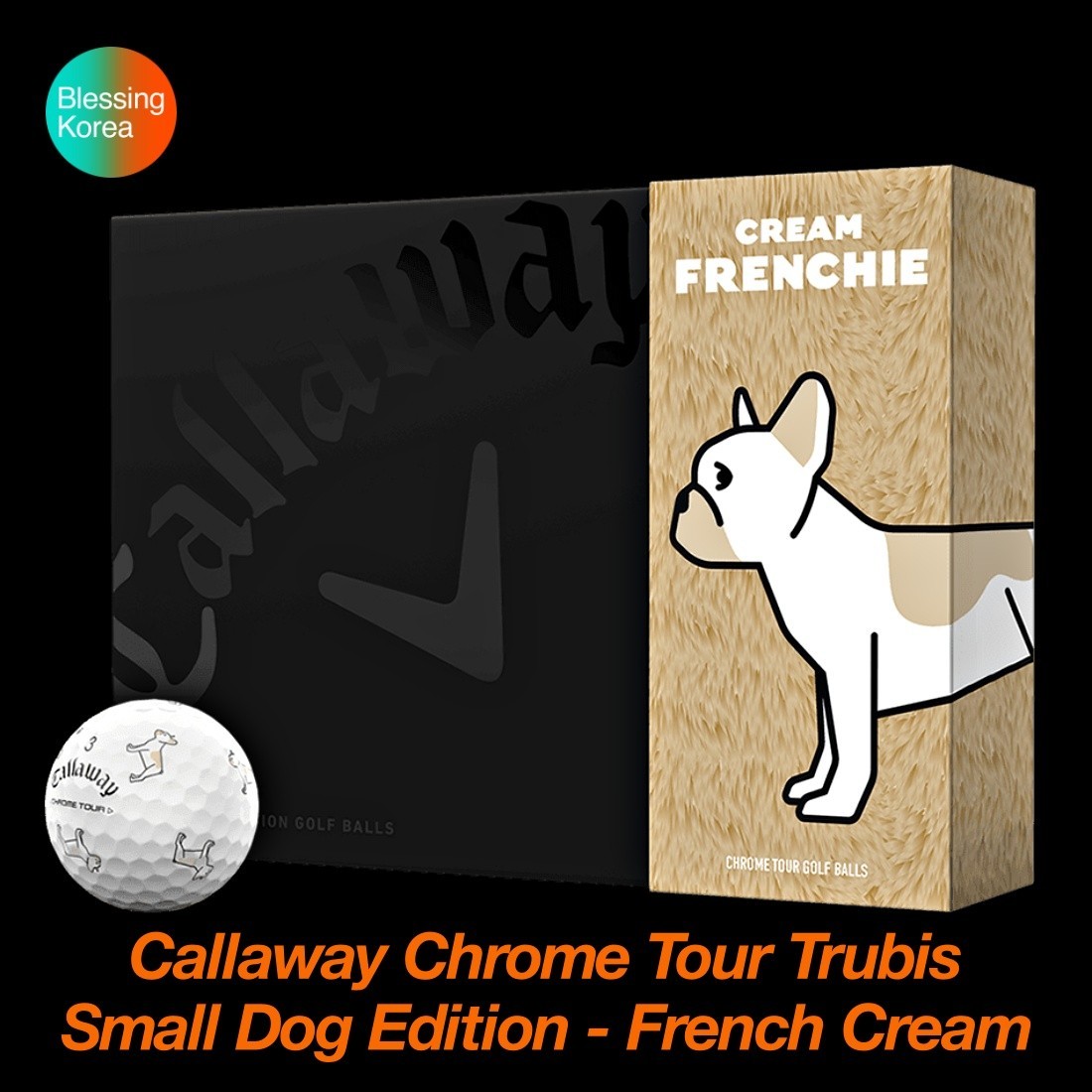 Callaway Chrome Tour Trubis Small Dog Edition French Cream- 1 Dozen 🔸Tracking🔸