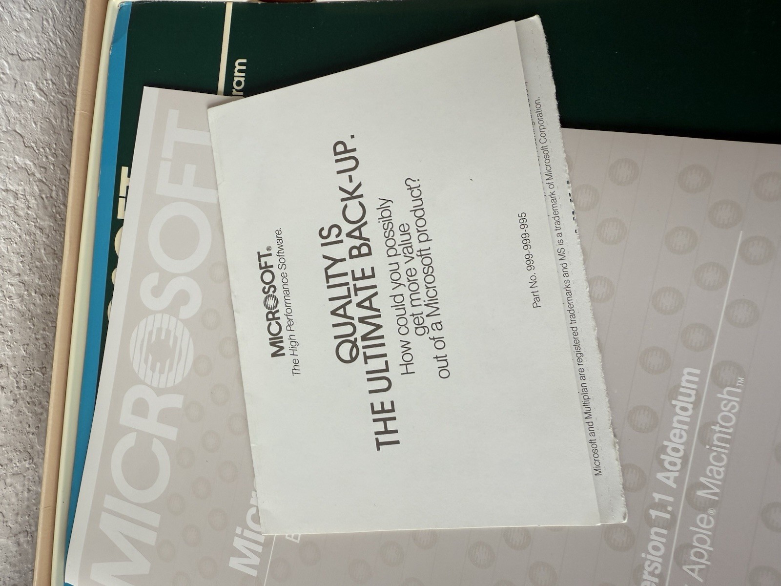 Microsoft MULTIPLAN Electronic Spreadsheet Program Apple Macintosh No Floppy