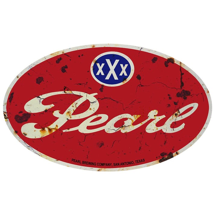 PEARL BEER SAN ANTONIO TX TEXAS 18" HEAVY DUTY USA MADE METAL ADVERTISING SIGN