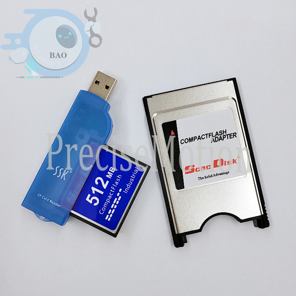 3 piece set NEW CNC 512MB CF CF card+CF-PCMCIA adapter+SSK USB2.0 card reader