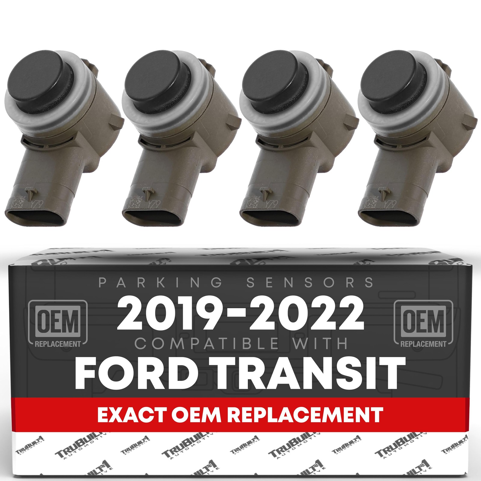 Car Parking Sensors - 4 Pieces - Compatible with 2019-2022 Ford Transit - Fro...