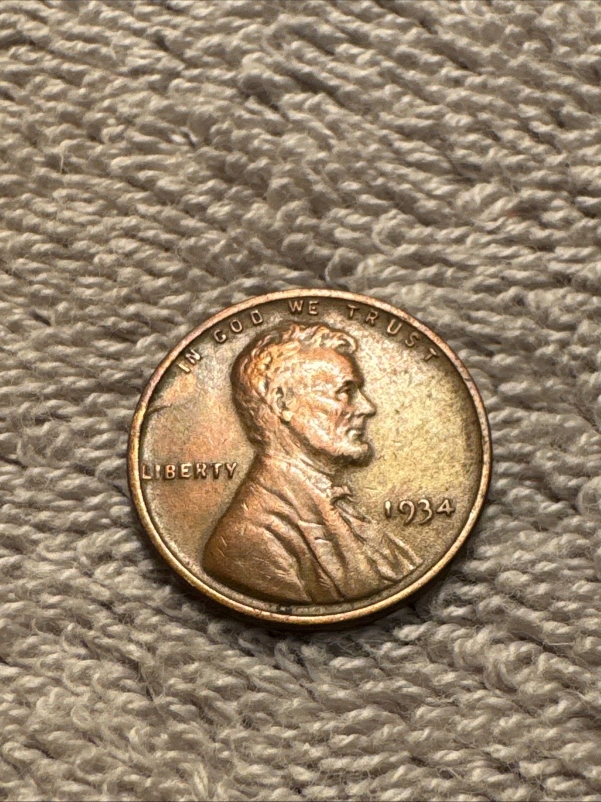 Nice! Actual 1934 P LINCOLN CENT Penny As Pictured Ships Free Insured TrackedJ10