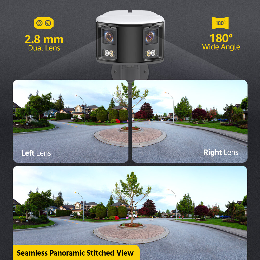 ANNKE 6MP POE Security Camera 180° Dual Lens Color Night Two Way Audio FCD600