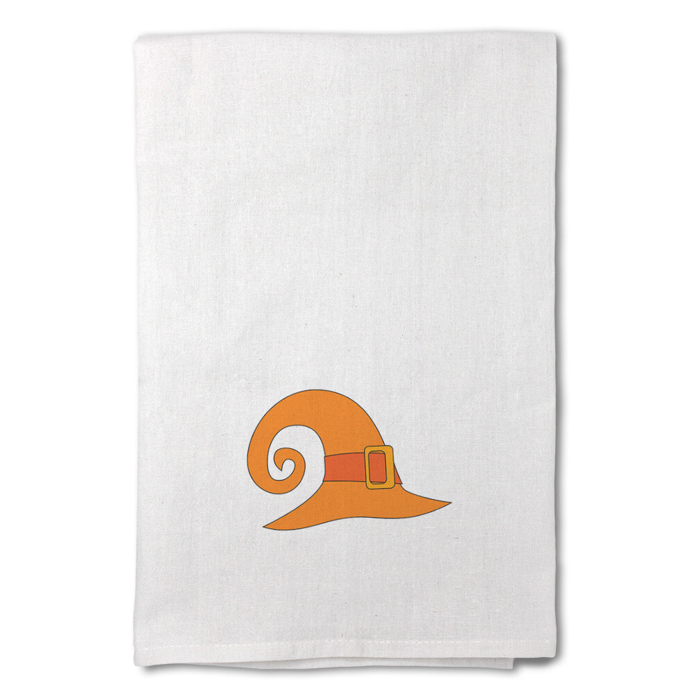 Decor Flour Kitchen Towels Halloween Orange Cap Cleaning Supplies Dish Towels