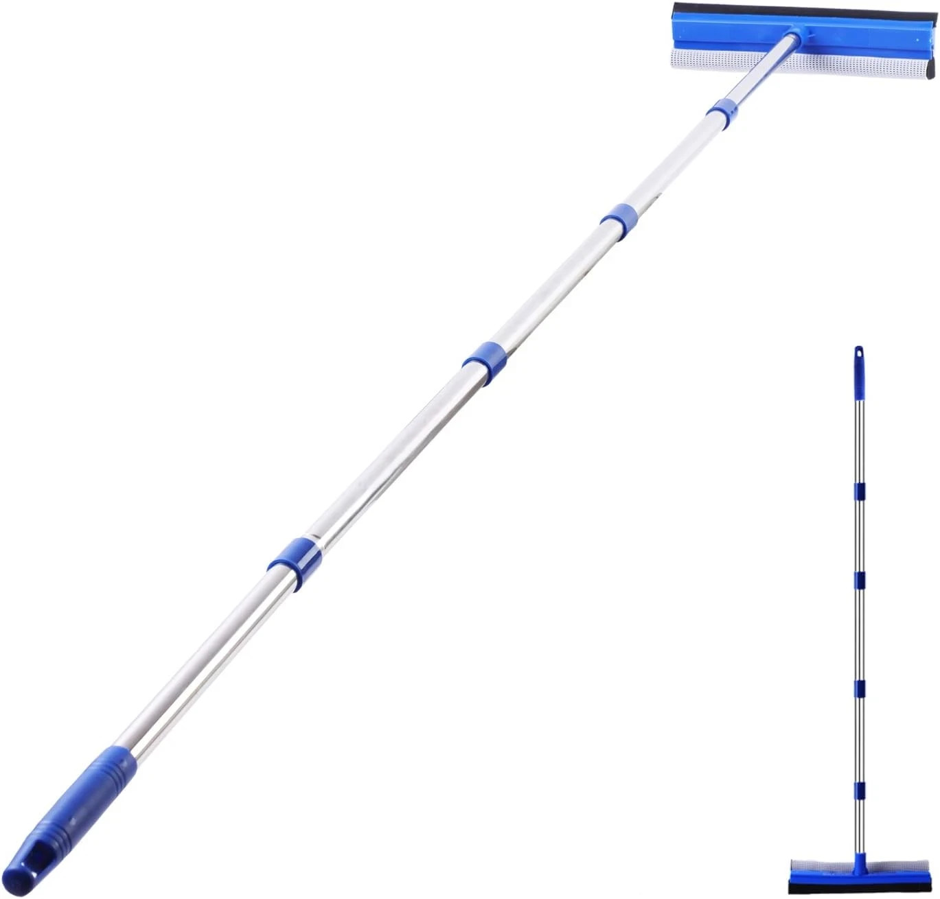 72" Squeegee for Cleaning - Long Handle Window Cleaner Tool with Rubber Blade