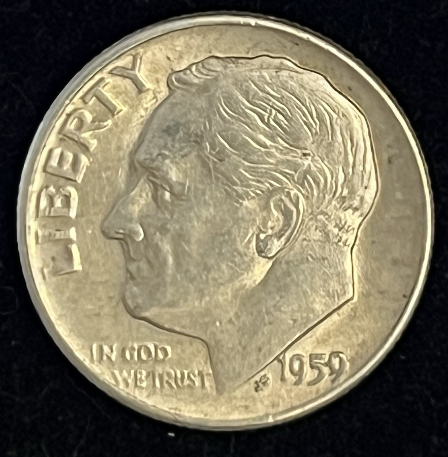 1959-D Roosevelt 90% Silver Dime Coin Uncirculated