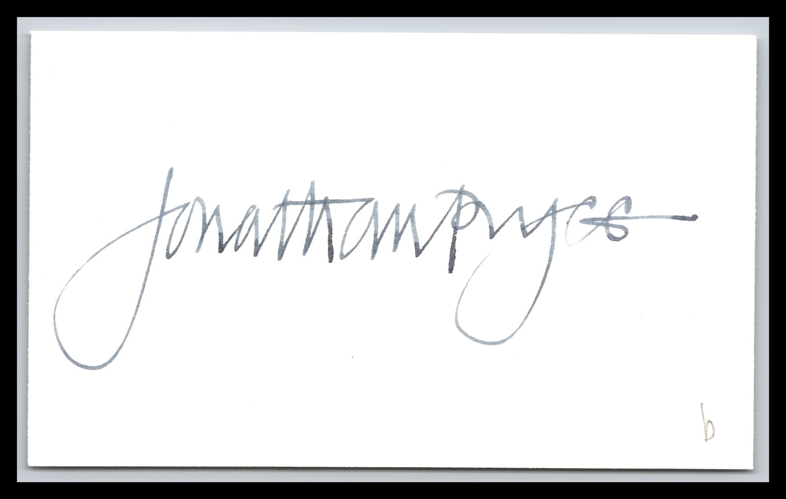 Jonathan Pryce - Actor - 3x5 Card - Signed / Autograph (b)