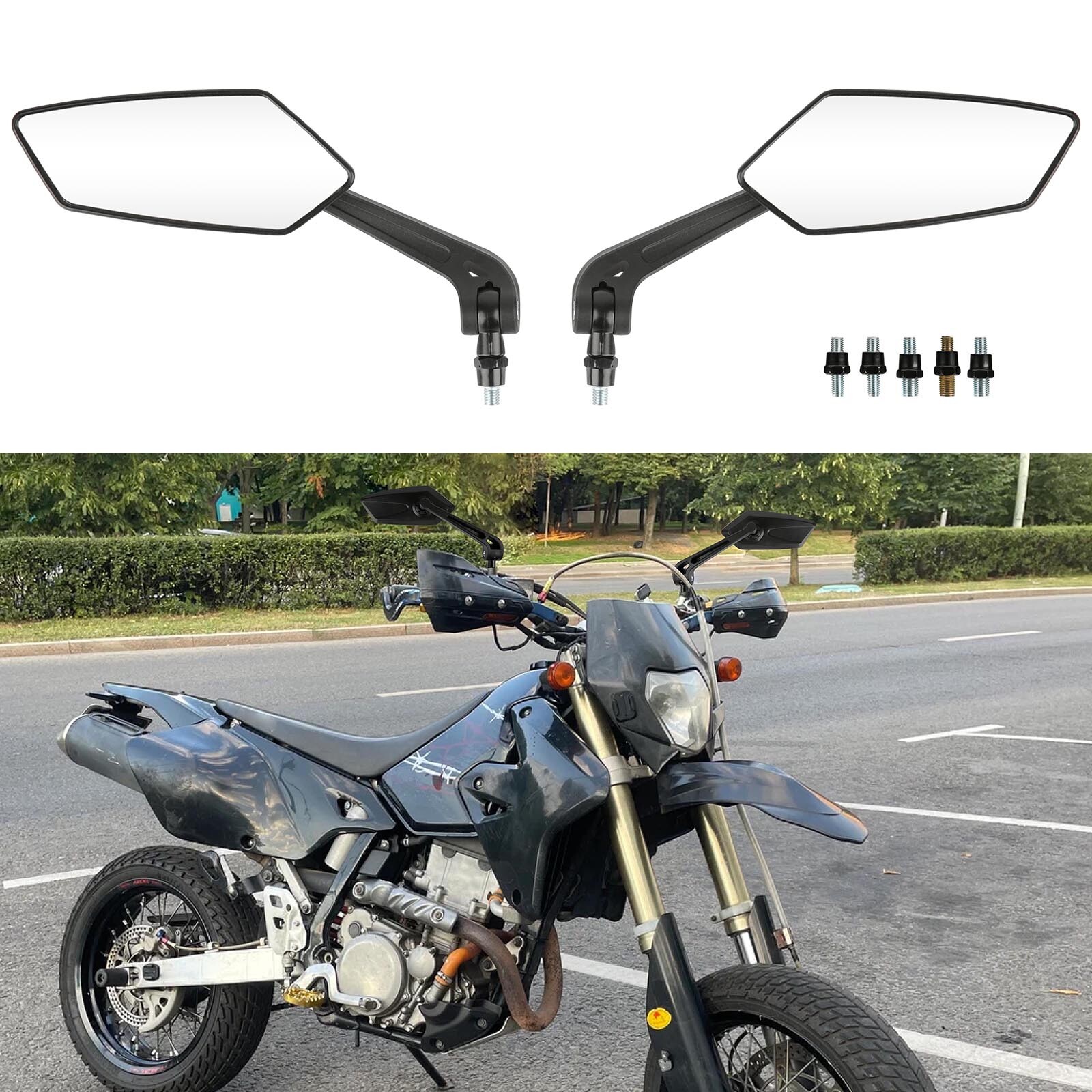 Motorcycle Rear View Side Mirror For Suzuki DRZ 650S 400 400S 400SM DR 650 650SM