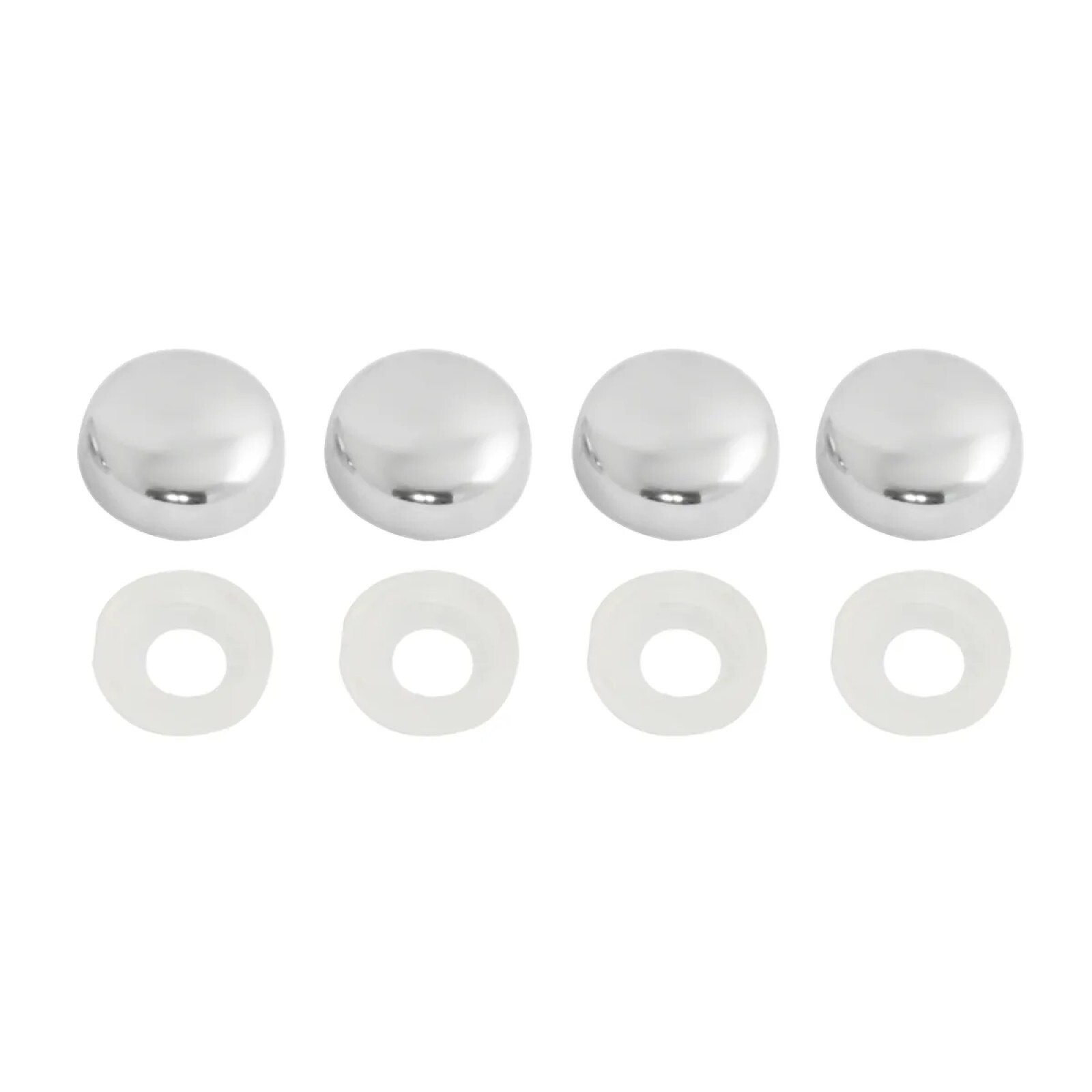 Chrome License Plate Frame Screw Cover Set