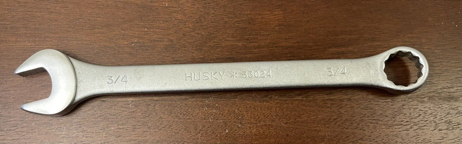 HUSKY 3/4" Combination Wrench 33024 Open End & 12-Point