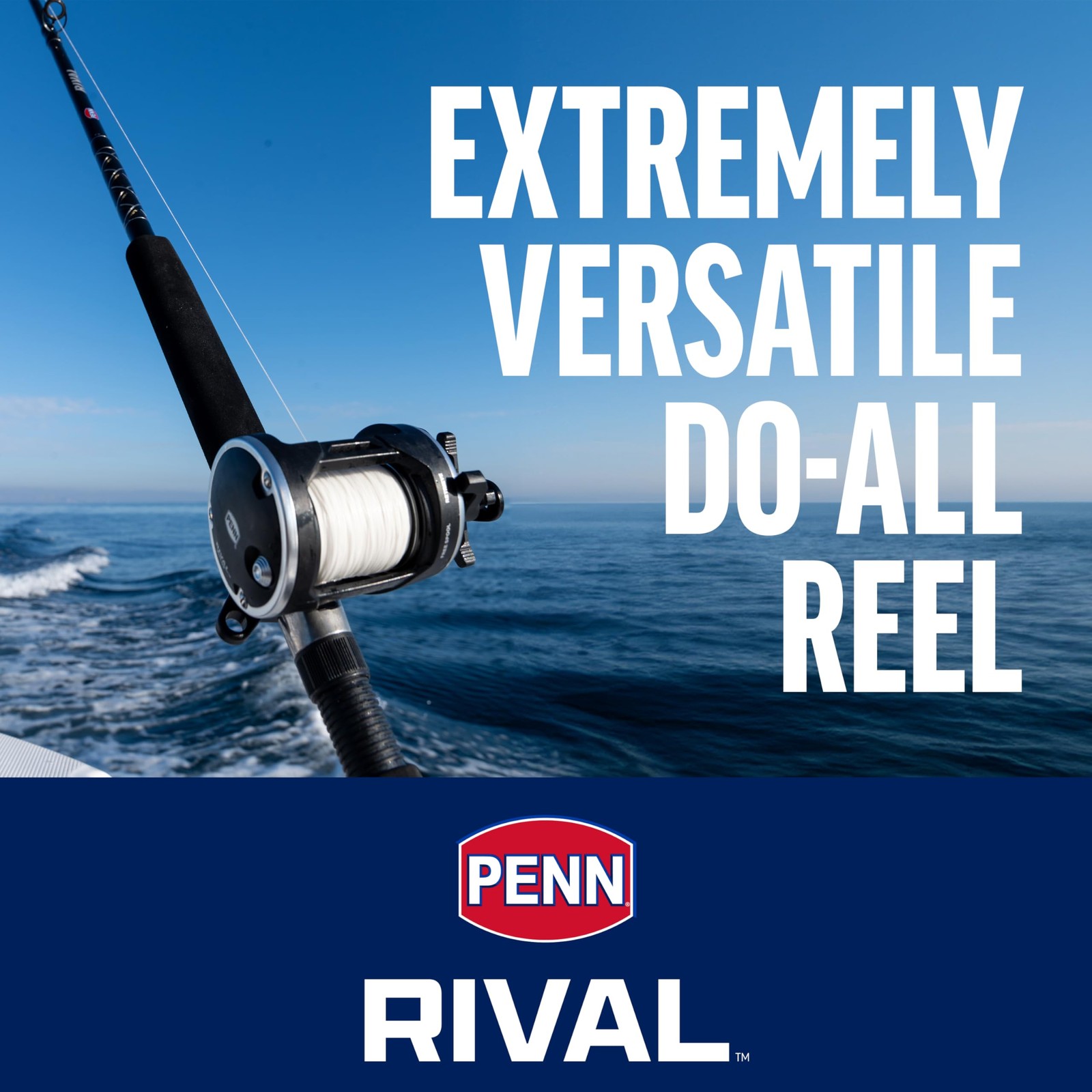 PENN Rival Level Wind Conventional Fishing Reel, HT-100 Star Drag