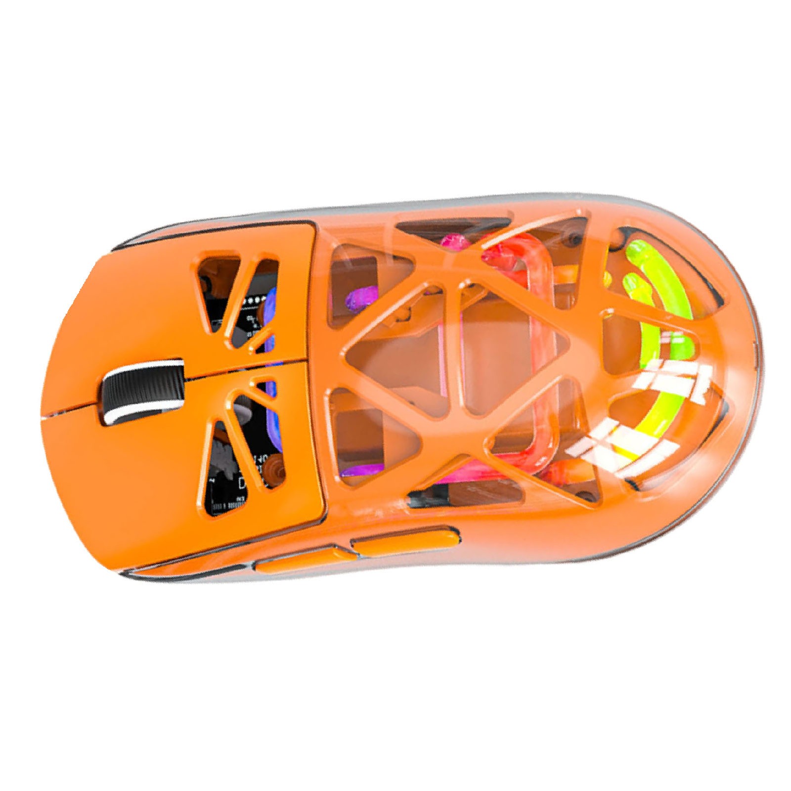 Wireless Gaming Mouse 3 Modes Bluetooth 2.4G USB-C 4800DPI RGB Orange