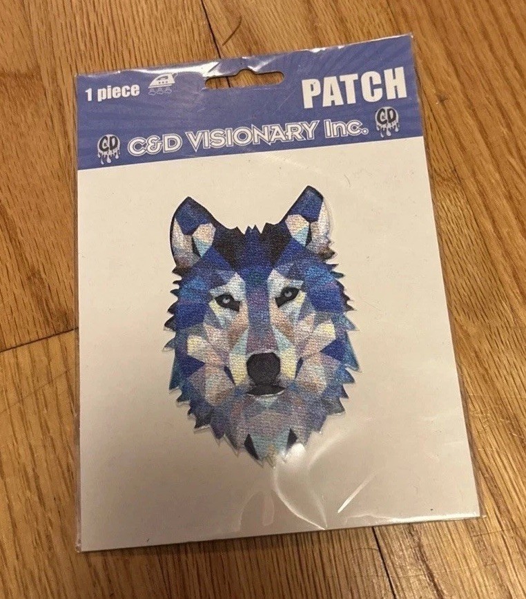 Patch C&D Visionary Wolves Geometric Gifts Wolf Craft Blue