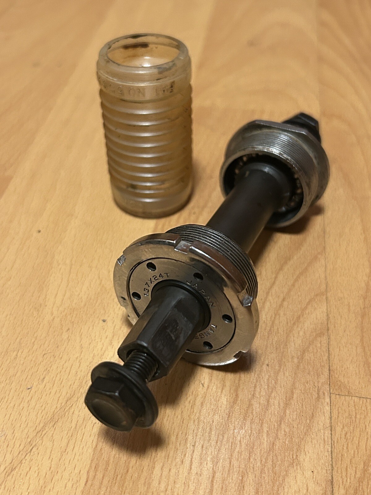 Vintage TANGE Cup and Cone Bottom Bracket 73mm x 126mm Japan BSA 90s Road