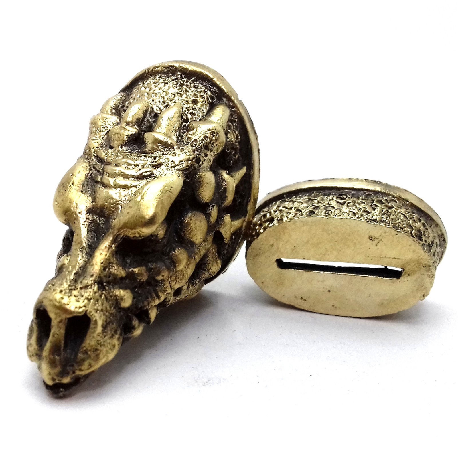 SET DRAGON SOLID BRONZE FINGER GUARD BOLSTER & POMMEL CUSTOM KNIFE MAKING