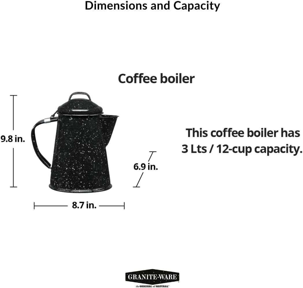 Coffee Boiler, 3 Qt - Speckled Black