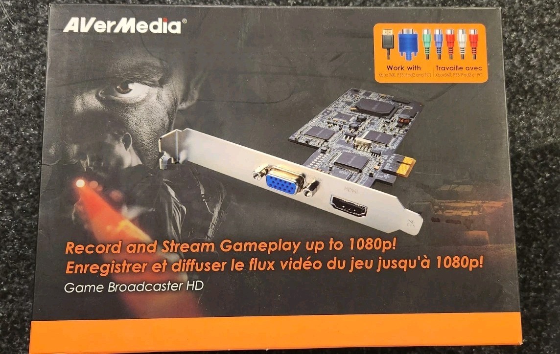 AVerMedia Game Broadcaster C127 MTVGBCAST HD PCIe Capture Card HDMI VGA COMPONNT
