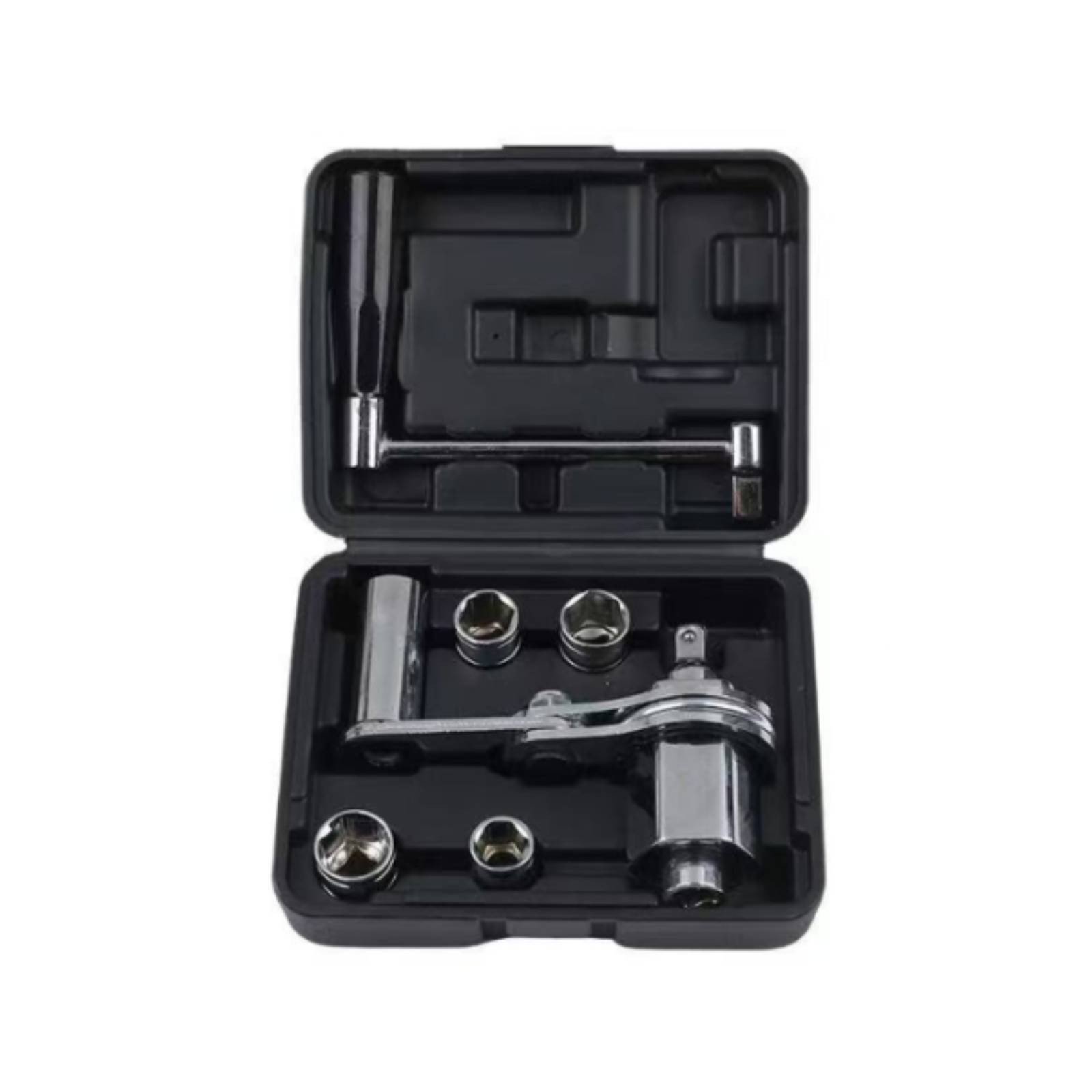 Wheel Wrench with Socket Adapters Portable Tire Changing Tool Compact for