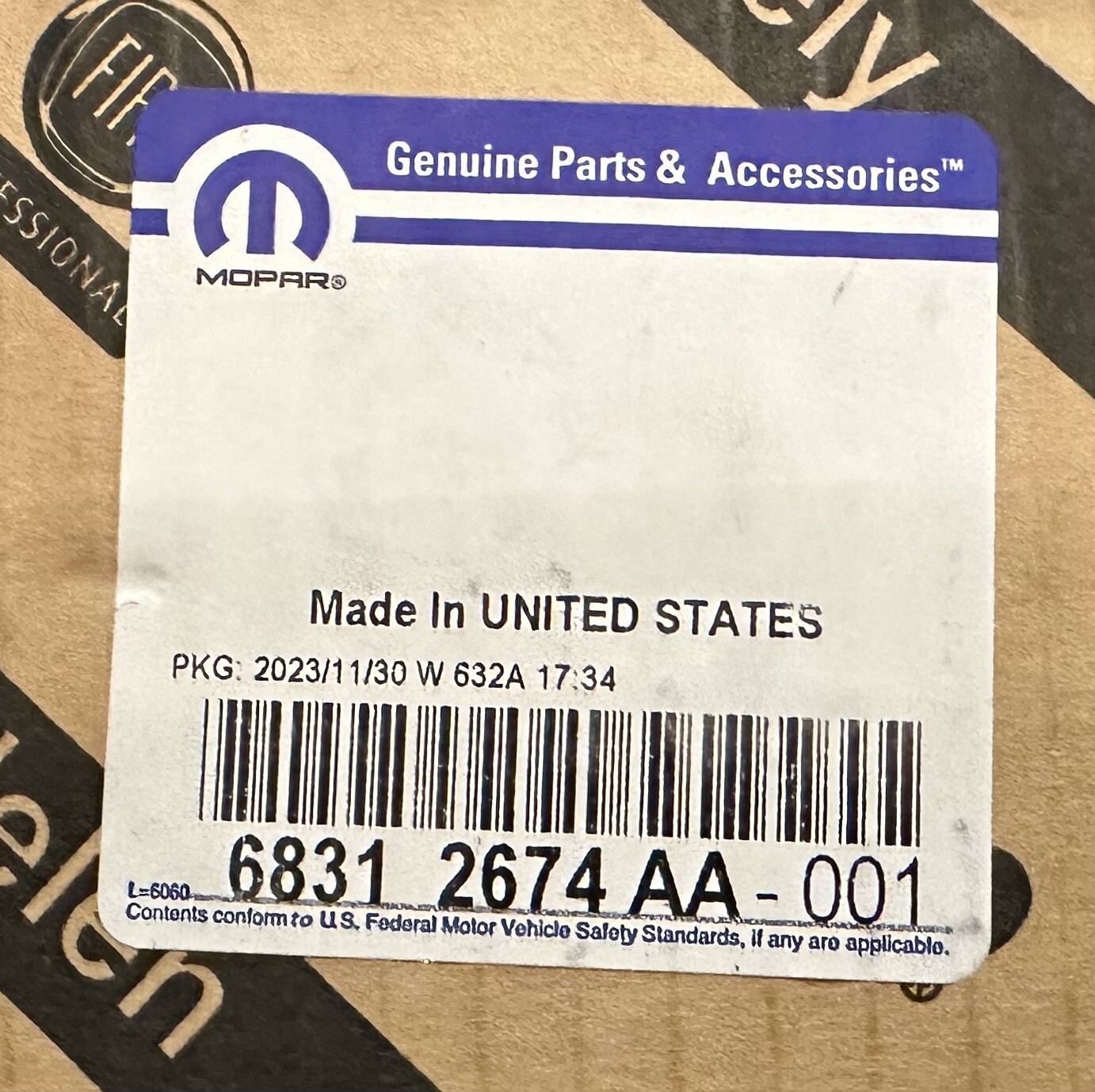 Engine Oil Pump Chain-Base, Mopar 68312674AA New Oem