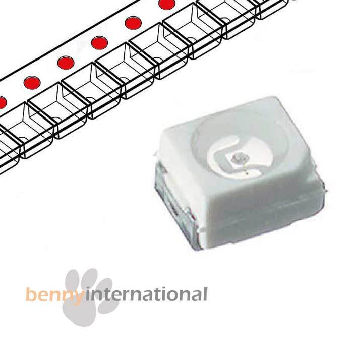 50x RED SMD LEDS 3528 PLCC SMT Bright 1210 Arduino - AUS STOCK