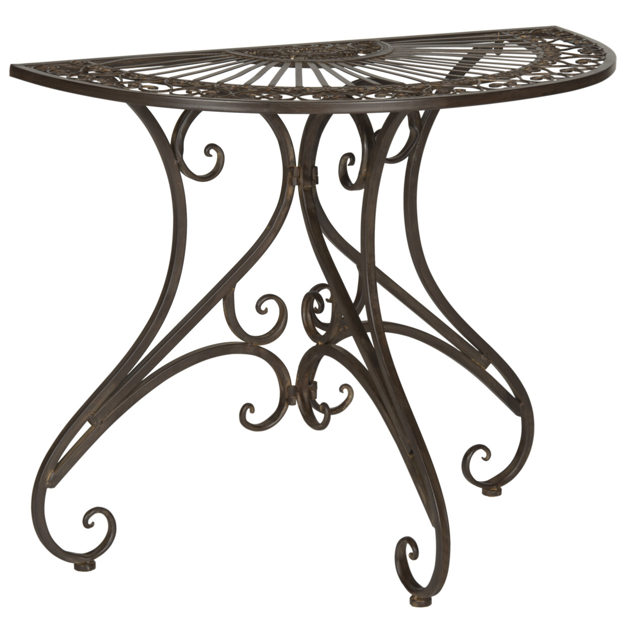 SAFAVIEH Outdoor Collection Annalise Accent Table | Rustic Brown |