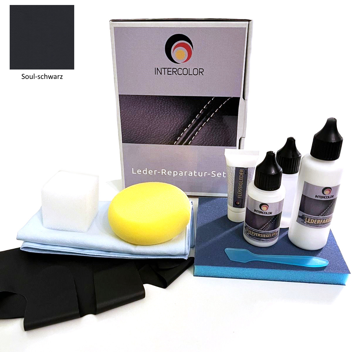 Car Audi "Soul Black" Leather Paint and Leather Repair Kit for Leather, Faux Leather