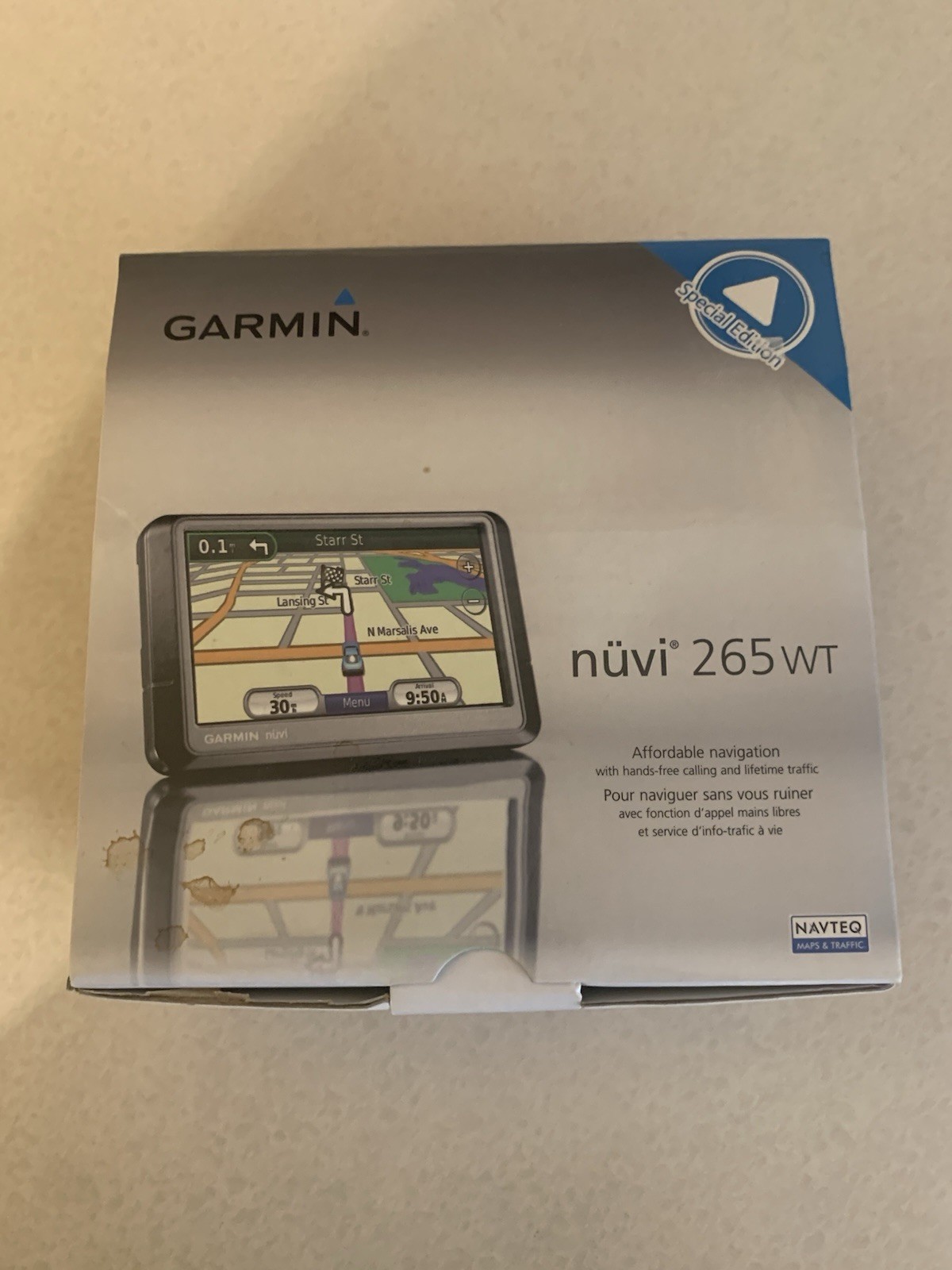 Garmin nüvi 265WT GPS w/ Box Case Bluetooth Tested Working