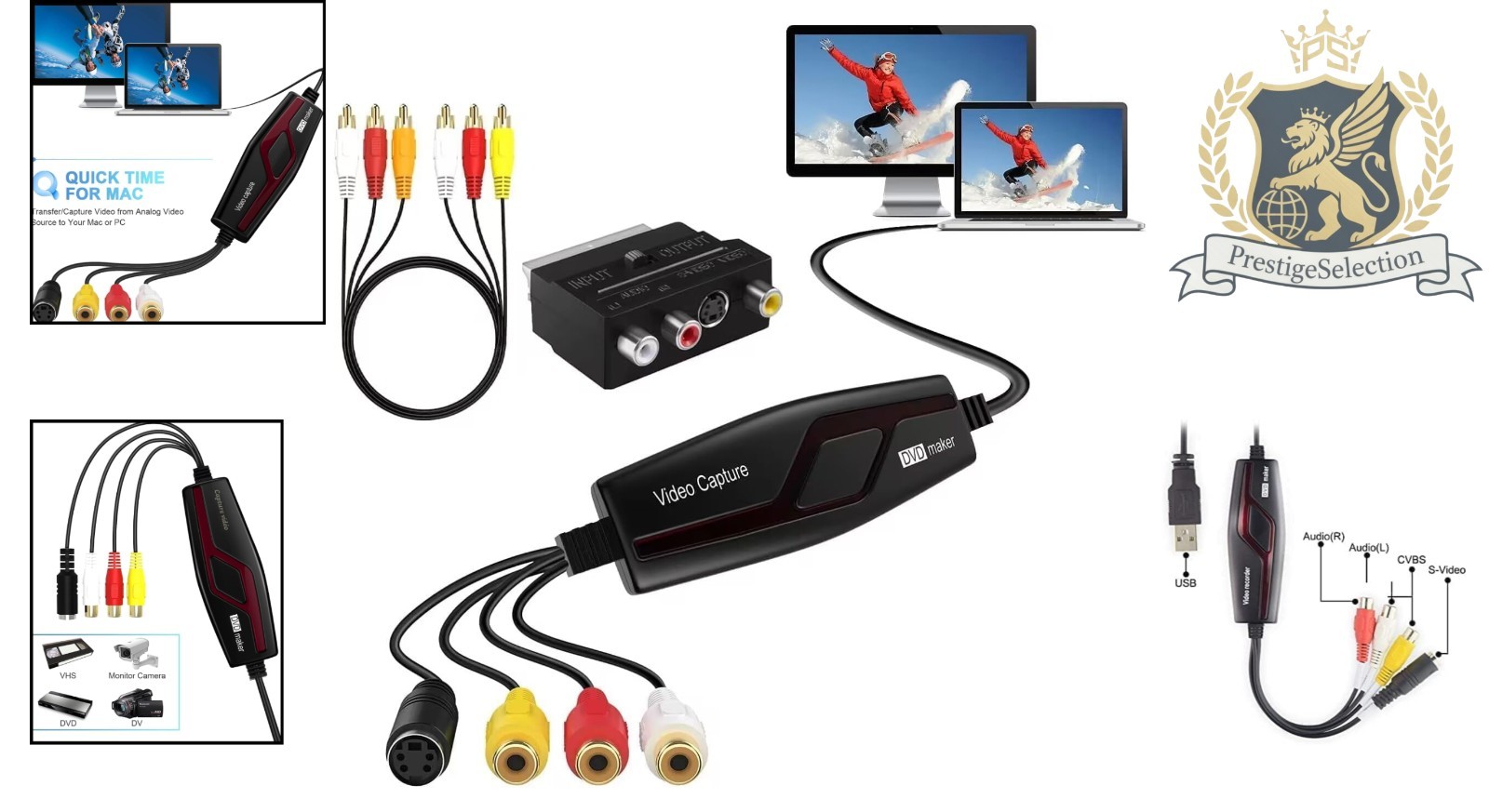 Universal VHS to Digital Converter for Mac & Windows - Effortless Video Transfer