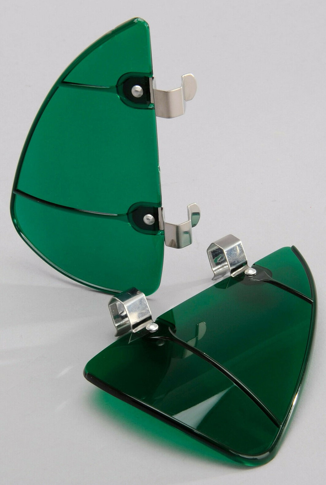 Custom Vintage Style Car Vent Wing Window Air Breeze Green Deflectors