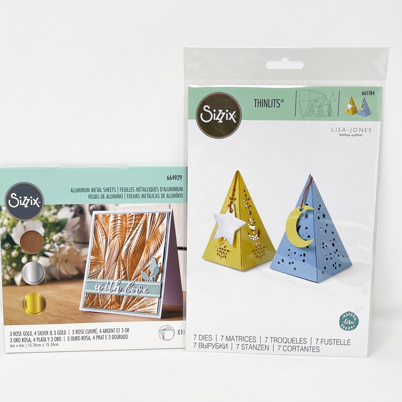 Sizzix Thinlits Celestial Favor Box Cutting Dies Aluminum Metal Sheets NEW